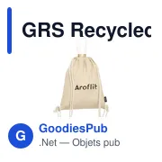 GRS Recycled Cotton PromoBag Plus (180 g/m²) sac à dos - Miniature 10