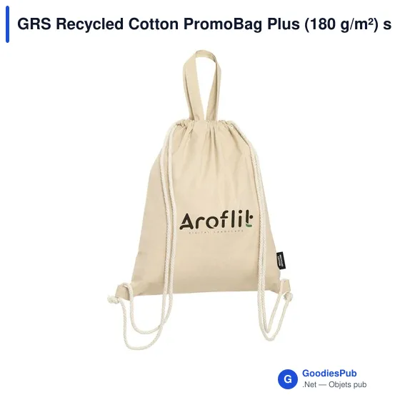 GRS Recycled Cotton PromoBag Plus (180 g/m²) sac à dos - Image 10