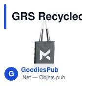 Sac shopping personnalisable en coton recyclé avec logo - GRS Recycled Cotton Shopper - Miniature 1