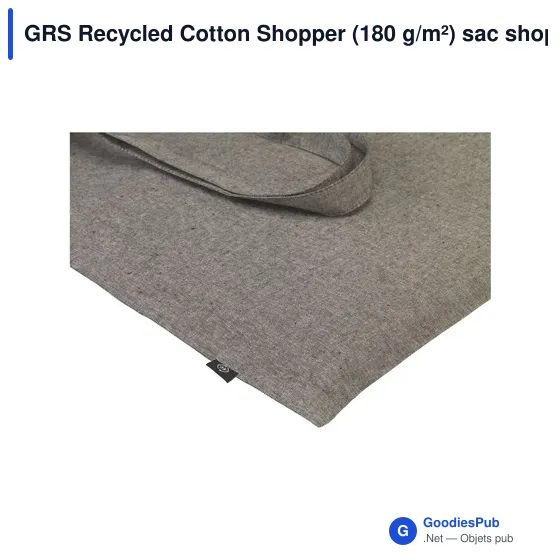 Sac shopping personnalisable en coton recyclé avec logo - GRS Recycled Cotton Shopper - Image 12