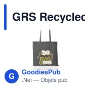 Sac shopping personnalisable en coton recyclé avec logo - GRS Recycled Cotton Shopper - Miniature 3