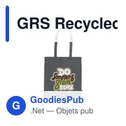 Sac shopping personnalisable en coton recyclé avec logo - GRS Recycled Cotton Shopper - Miniature 4