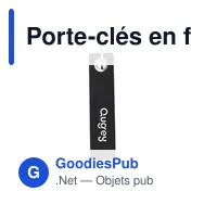 Porte-clés en feutre RPET personnalisable avec logo - Miniature 2