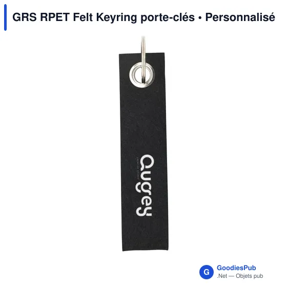 Porte-clés en feutre RPET personnalisable avec logo - Image 2