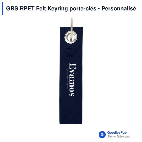 Porte-clés en feutre RPET personnalisable avec logo - Image 11