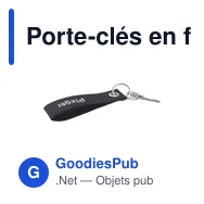 Porte-clés en feutre RPET personnalisable avec logo - Miniature 3