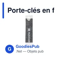 Porte-clés en feutre RPET personnalisable avec logo - Miniature 4