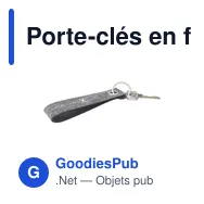 Porte-clés en feutre RPET personnalisable avec logo - Miniature 5