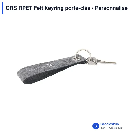 Porte-clés en feutre RPET personnalisable avec logo - Image 5