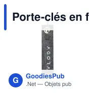 Porte-clés en feutre RPET personnalisable avec logo - Miniature 6