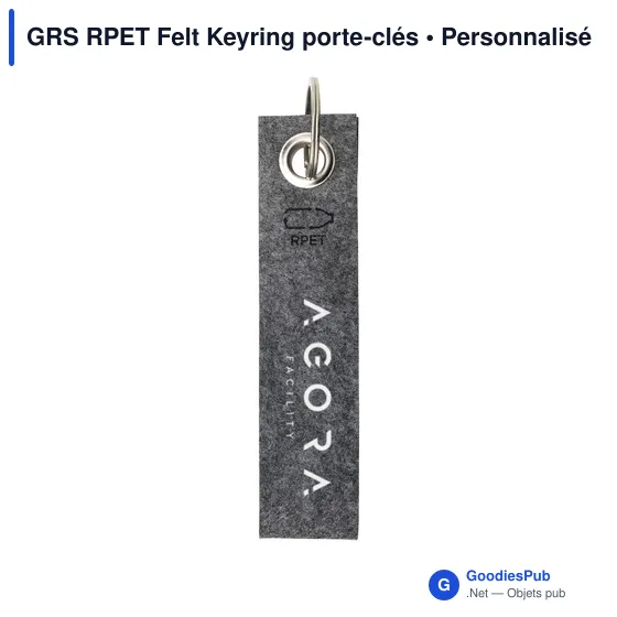 Porte-clés en feutre RPET personnalisable avec logo - Image 6
