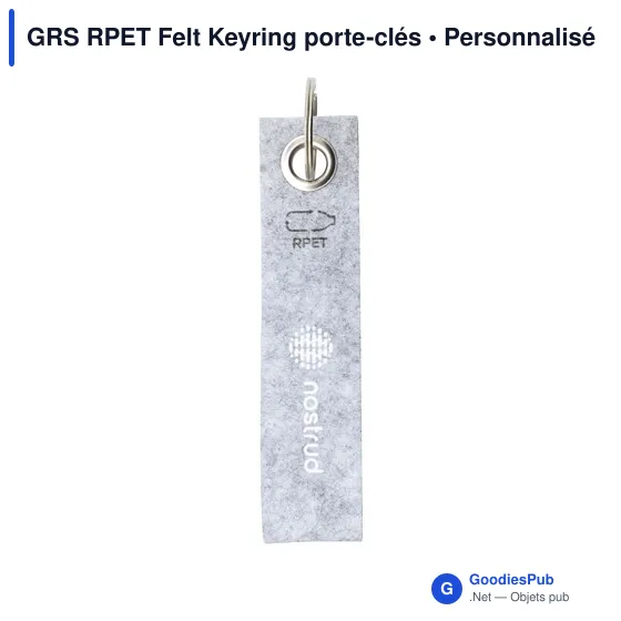 Porte-clés en feutre RPET personnalisable avec logo - Image 7