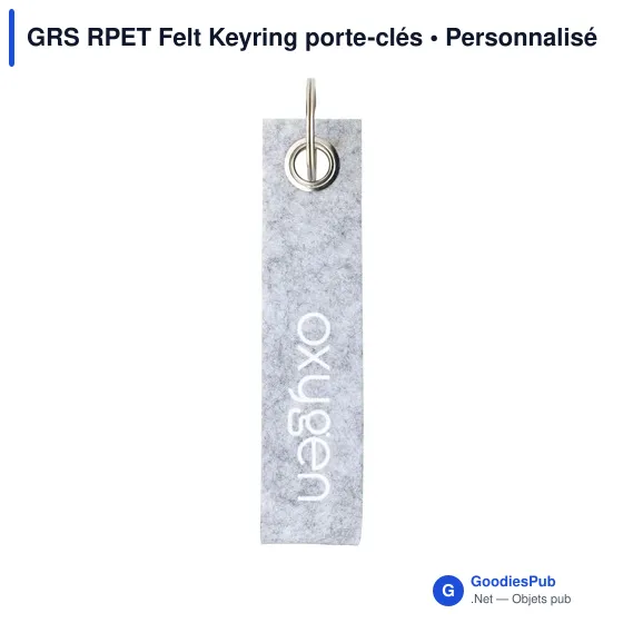 Porte-clés en feutre RPET personnalisable avec logo - Image 8