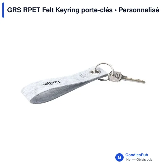 Porte-clés en feutre RPET personnalisable avec logo - Image 9