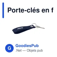 Porte-clés en feutre RPET personnalisable avec logo - Miniature 10