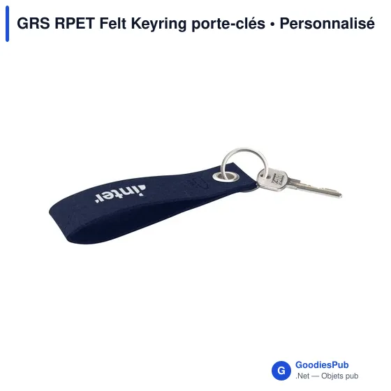 Porte-clés en feutre RPET personnalisable avec logo - Image 10