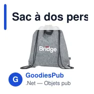Sac à dos personnalisable GRS RPET Felt PromoBag Plus avec logo - Miniature 5