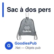 Sac à dos personnalisable GRS RPET Felt PromoBag Plus avec logo - Miniature 6