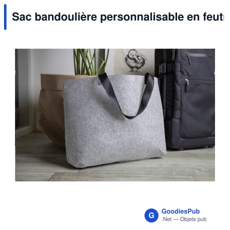 Sac bandoulière personnalisable en feutre RPET avec logo