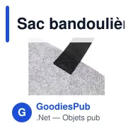 Sac bandoulière personnalisable en feutre RPET avec logo - Miniature 4