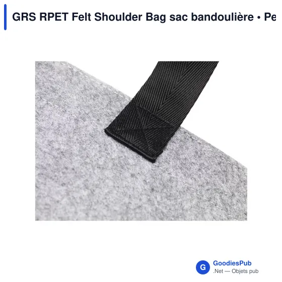Sac bandoulière personnalisable en feutre RPET avec logo - Image 4