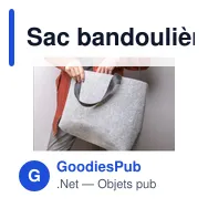 Sac bandoulière personnalisable en feutre RPET avec logo - Miniature 6