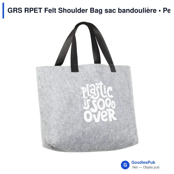 Sac bandoulière personnalisable en feutre RPET avec logo - Image 7
