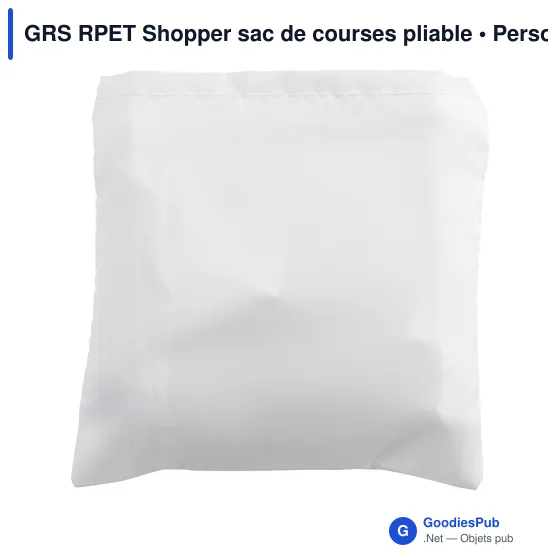 Sac de courses pliable personnalisable avec logo - GRS RPET Shopper - Image 1