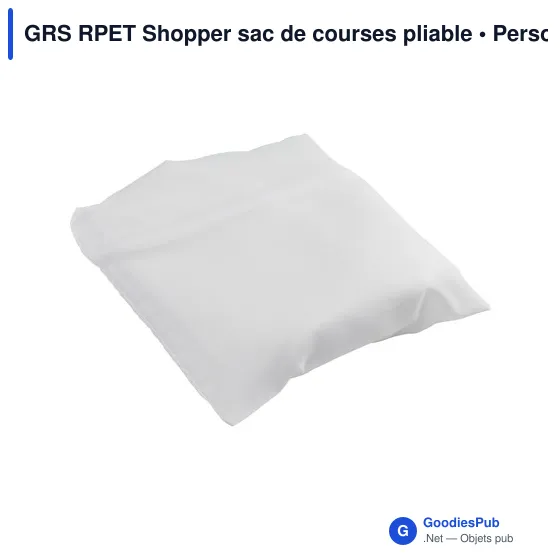 Sac de courses pliable personnalisable avec logo - GRS RPET Shopper - Image 2