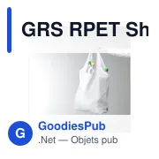 Sac de courses pliable personnalisable avec logo - GRS RPET Shopper - Miniature 3