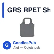 Sac de courses pliable personnalisable avec logo - GRS RPET Shopper - Miniature 4