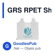 Sac de courses pliable personnalisable avec logo - GRS RPET Shopper - Miniature 5