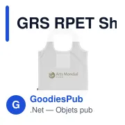 Sac de courses pliable personnalisable avec logo - GRS RPET Shopper - Miniature 6