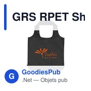 Sac de courses pliable personnalisable avec logo - GRS RPET Shopper - Miniature 7
