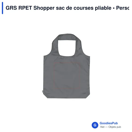 Sac de courses pliable personnalisable avec logo - GRS RPET Shopper - Image 10