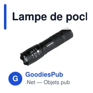 Lampe de poche personnalisable Grundig 1W LED-Torch Zoom avec logo - Miniature 1