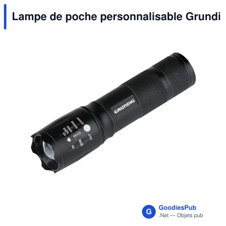 Lampe de poche personnalisable Grundig 1W LED-Torch Zoom avec logo