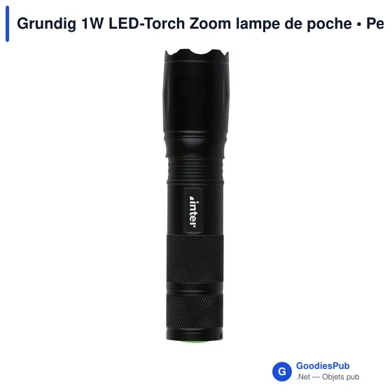 Lampe de poche personnalisable Grundig 1W LED-Torch Zoom avec logo - Image 3