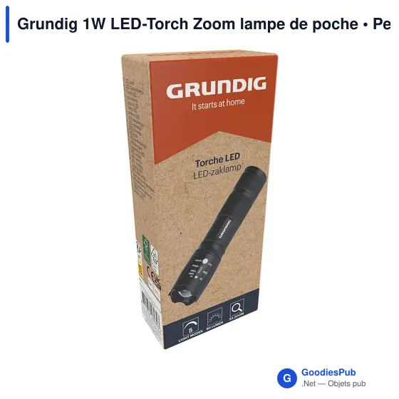 Lampe de poche personnalisable Grundig 1W LED-Torch Zoom avec logo - Image 4