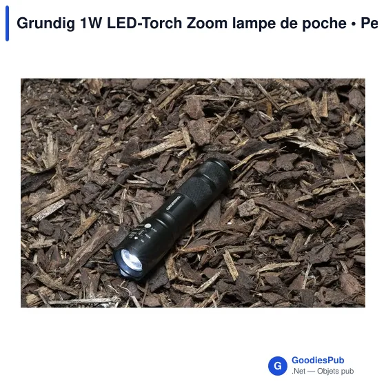 Lampe de poche personnalisable Grundig 1W LED-Torch Zoom avec logo - Image 5
