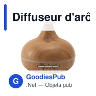 Diffuseur d'arômes personnalisable Grundig Aroma Wood avec logo - Miniature 1