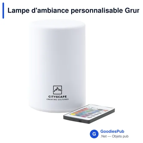 Lampe d'ambiance personnalisable Grundig Lumo Colour Mood avec logo