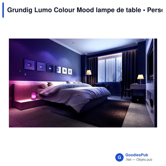 Lampe d'ambiance personnalisable Grundig Lumo Colour Mood avec logo - Image 3