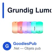 Lampe d'ambiance personnalisable Grundig Lumo Colour Mood avec logo - Miniature 7