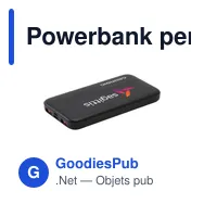 Powerbank personnalisable 10000 mAh avec logo - Grundig - Miniature 1