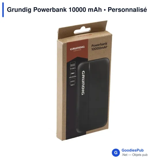 Powerbank personnalisable 10000 mAh avec logo - Grundig - Image 5