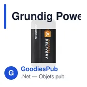 Batterie externe personnalisable Grundig Powerbank 20000 avec logo - Miniature 2