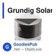Lampe de jardin solaire personnalisable avec logo - Grundig - Miniature 1