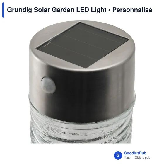 Lampe de jardin solaire personnalisable avec logo - Grundig - Image 1
