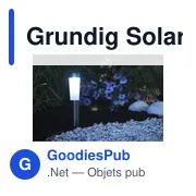 Lampe solaire personnalisable Grundig avec logo pour jardin - Miniature 1